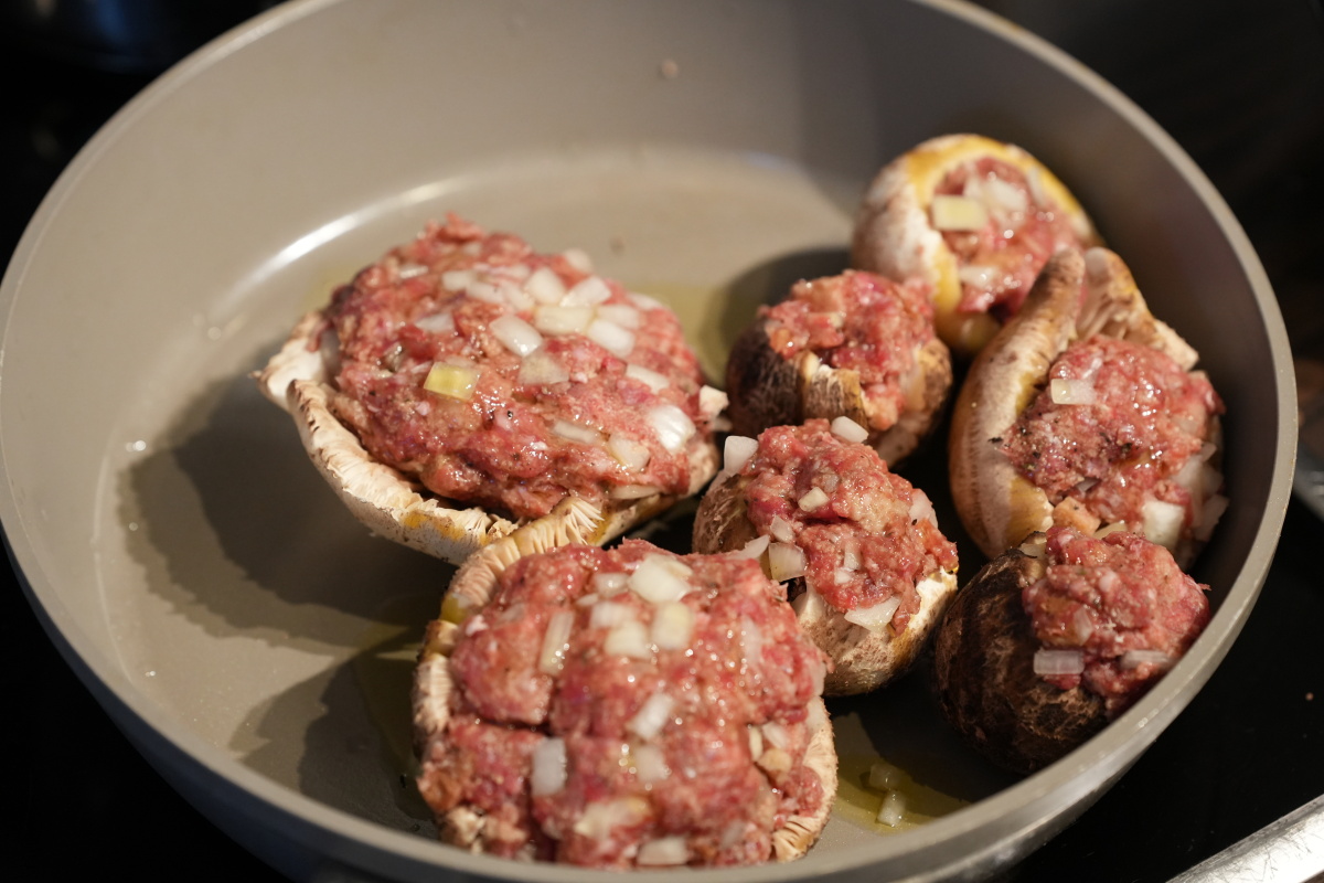 Stuffed Parasol Mushrooms